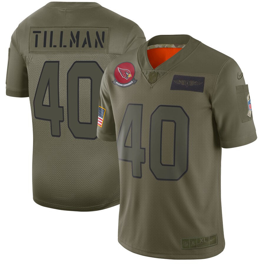 Men's Arizona Cardinals #40 Pat Tillman 2019 Camo Salute To Service Limited Stitched NFL Jersey